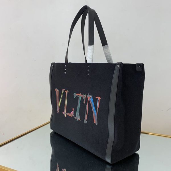 超希少！ヴァレンティノ トートバッグ コピー ショッピングバッグ NEON VLTN キャンバス ミディアム XY2B0A35DJKN78 - 画像 (4)