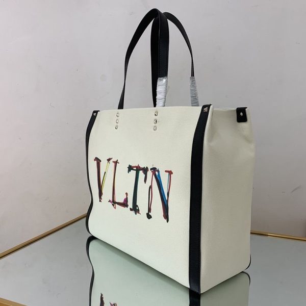 可愛いヴァレンティノ トートバッグ 偽物 ショッピングバッグ NEON VLTN キャンバス ミディアム Vum18973 - 画像 (4)