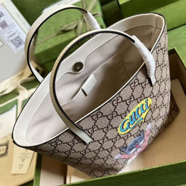 大人気！グッチ ヒグチユウコ 偽物 チルドレンズ キャット GGスプリーム トートバッグ 2色 guk22134 - 画像 (11)