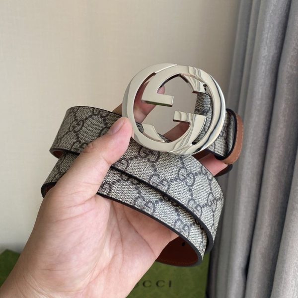 累積売上総額第１位！グッチ ベルト 偽物 リバーシブル GGスプリーム キャンバス 38mm guj37999 - 画像 (4)