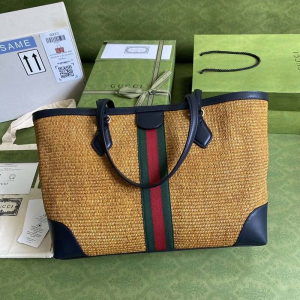最安値挑戦グッチ オフィディア 偽物 トートバッグ GGマーモント シェリーライン ウェブ gub00357 - 画像 (2)