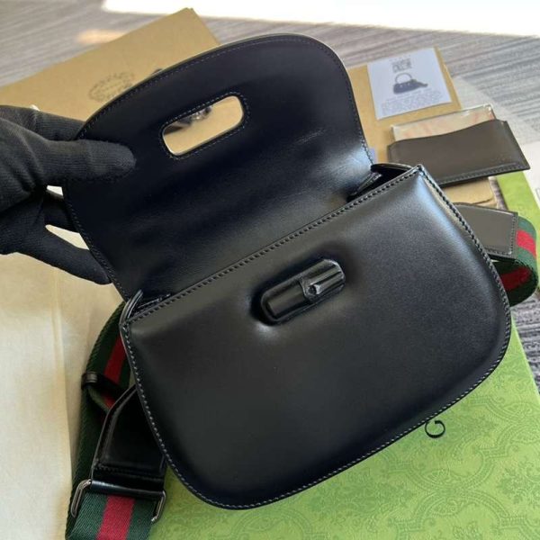 世界中で大人気♪グッチ バンブー 偽物 スモール トップハンドルバッグ 3色 gub92465 - 画像 (11)