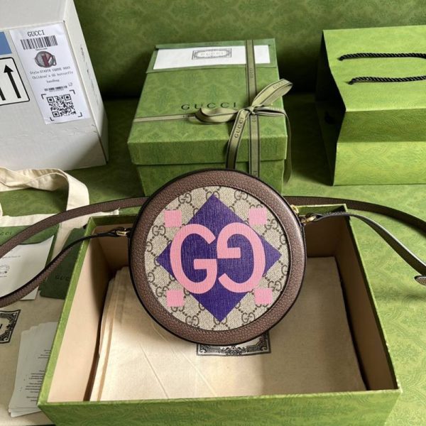 定番グッチ コピー ダブルG ラウンド ショルダーバッグ gux56408 - 画像 (2)