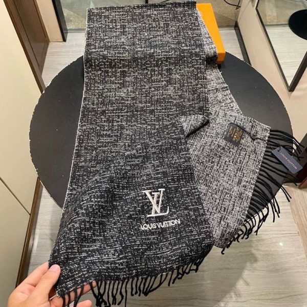 ギフトに最適♪ルイヴィトン カシミヤ タッセル マフラ vug63600 - 画像 (4)