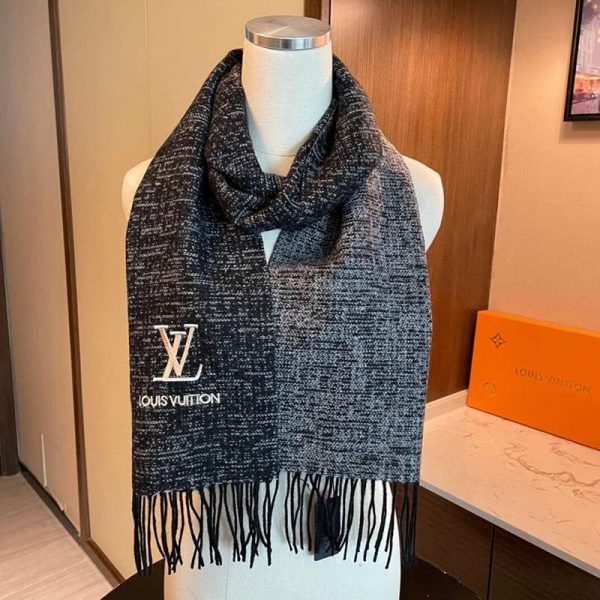 ギフトに最適♪ルイヴィトン カシミヤ タッセル マフラ vug63600 - 画像 (9)