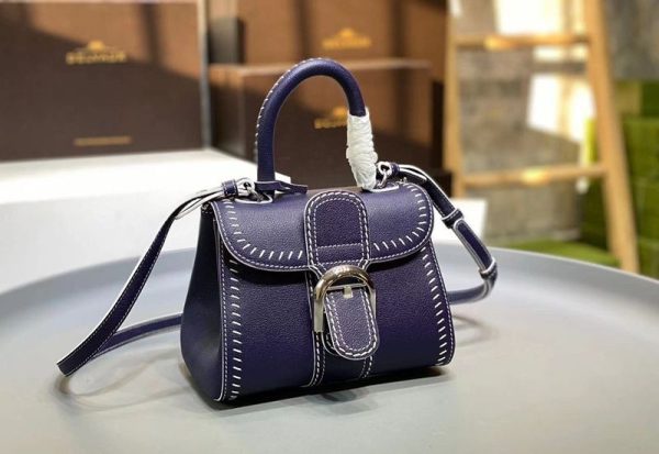 ★日本!!人気！デルボー カーフスキン ブリヨン ショルダー 偽物 ハンドバッグ☆送料込 AA0406ADW0AKSPA - 画像 (2)