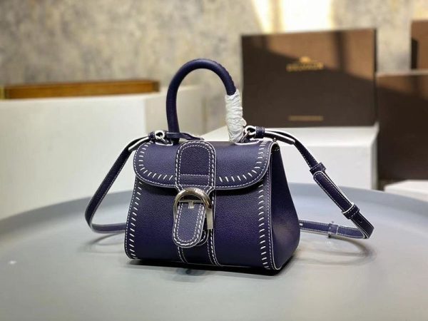 ★日本!!人気！デルボー カーフスキン ブリヨン ショルダー 偽物 ハンドバッグ☆送料込 AA0406ADW0AKSPA - 画像 (3)