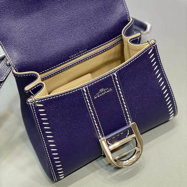 ★日本!!人気！デルボー カーフスキン ブリヨン ショルダー 偽物 ハンドバッグ☆送料込 AA0406ADW0AKSPA - 画像 (7)