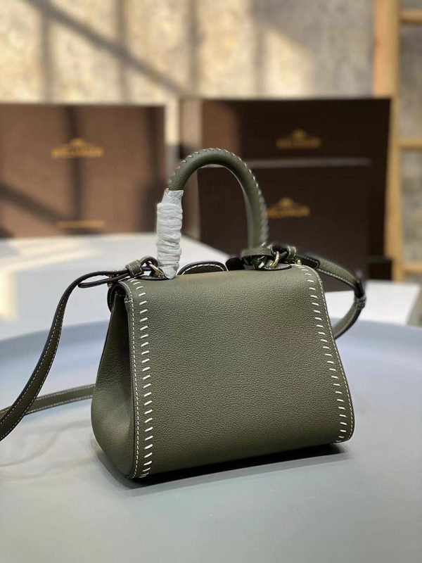 21-22AW デルボー カーフスキン ブリヨン ショルダー ハンドバッグ 偽物 2サイズ☆送料込 AA0406ADW0AKSP - 画像 (4)