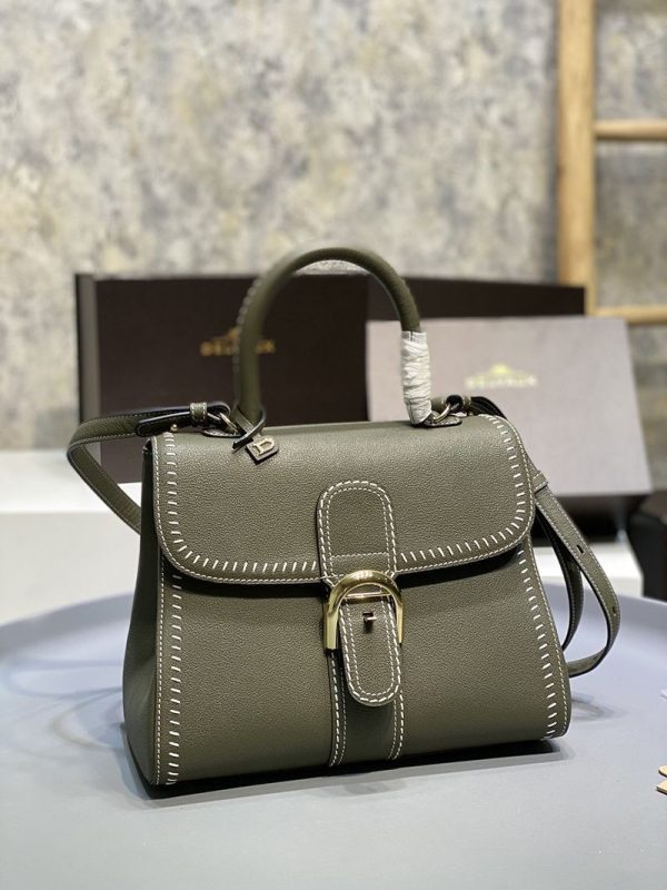 21-22AW デルボー カーフスキン ブリヨン ショルダー ハンドバッグ 偽物 2サイズ☆送料込 AA0406ADW0AKSP - 画像 (8)