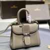 希少色デルボー カーフスキン ブリヨン ショルダー ハンドバッグ 偽物 2サイズ☆送料込 Def25681 - 画像 (2)