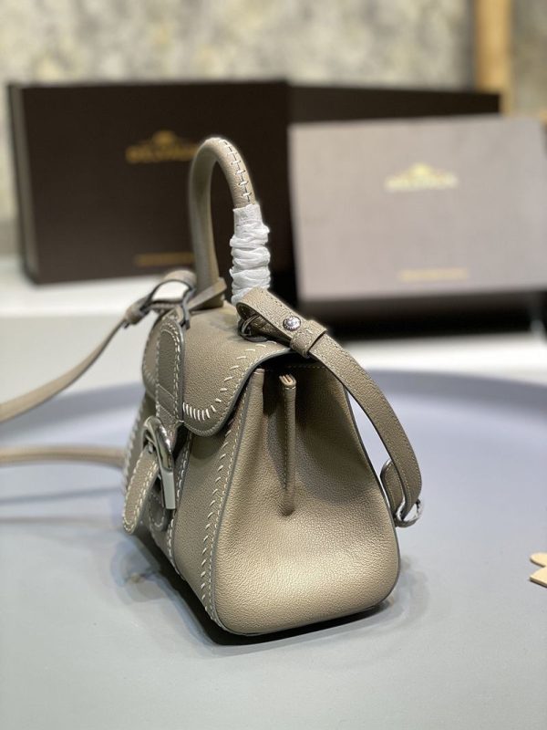 希少色デルボー カーフスキン ブリヨン ショルダー ハンドバッグ 偽物 2サイズ☆送料込 Def25681 - 画像 (3)