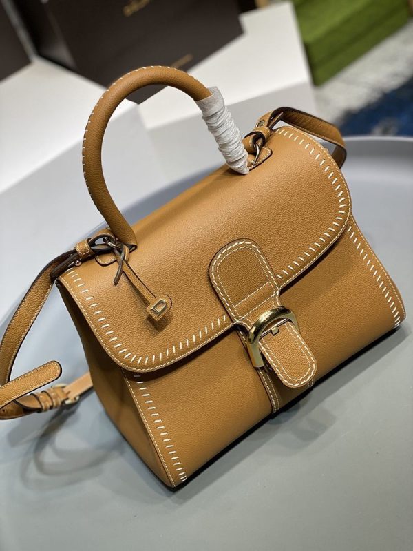 ★日本!!人気！デルボー 偽物 カーフスキン ブリヨン MM ショルダー ハンドバッグ Dep41871 - 画像 (6)
