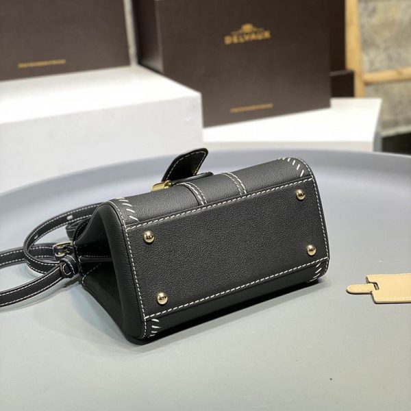 送料込デルボー コピー カーフスキン ブリヨン ショルダー ハンドバッグ Deu15045 - 画像 (5)