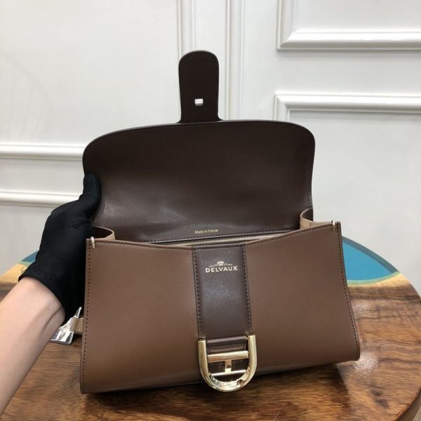定番【DELVAUX 偽物】カーフスキン ブリヨン MM ショルダー ハンドバッグ 3サイズ Des63290 - 画像 (6)