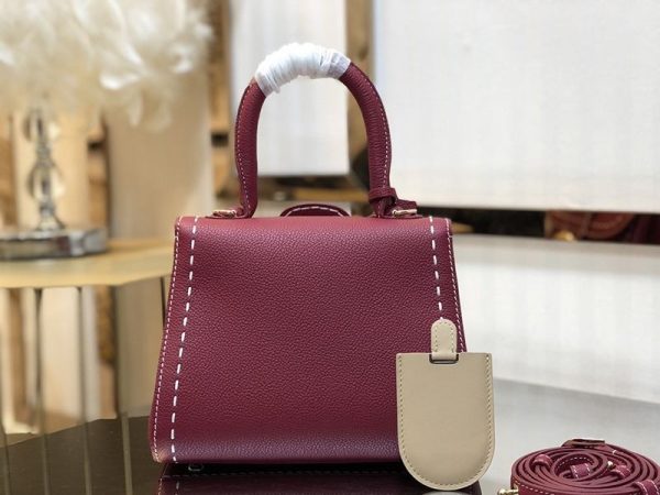 ★日本!!人気！デルボー ブリヨン Ivoryステッチ コピー ミディアムハンドバッグ Den39829 - 画像 (3)