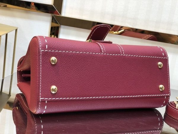 累積売上総額第１位！デルボー ブリヨン Ivoryステッチ ミディアムハンドバッグ 偽物 Deq07021 - 画像 (3)
