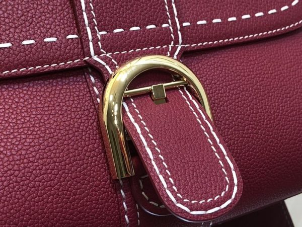 累積売上総額第１位！デルボー ブリヨン Ivoryステッチ ミディアムハンドバッグ 偽物 Deq07021 - 画像 (4)