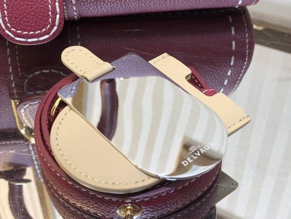 累積売上総額第１位！デルボー ブリヨン Ivoryステッチ ミディアムハンドバッグ 偽物 Deq07021 - 画像 (6)