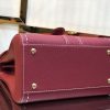 希少色【デルボー スーパーコピー】ブリヨン Ivoryステッチ ミディアムハンドバッグ Dei26018 - 画像 (4)
