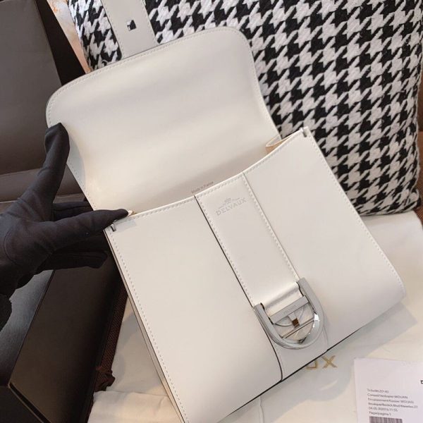 大人気！【デルボー ハンドバッグ 偽物】ブリヨン Ivoryステッチ ミディアムハンドバッグ Deg55640 - 画像 (6)