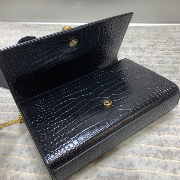 送料込サンローラン ケイト 偽物 クロコダイルエンボス シャイニーレザーバッグ Sax72523 - 画像 (4)