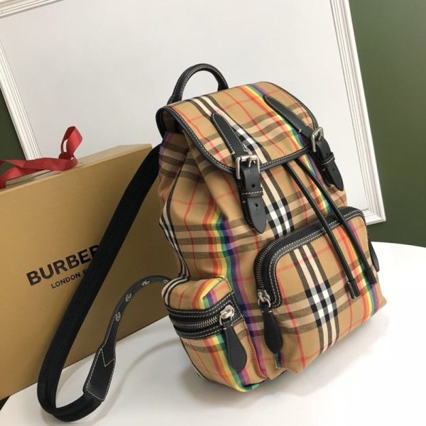 希少色バーバリー定番！アイコンストライプ スモールリュック コピー 80257071 - 画像 (3)