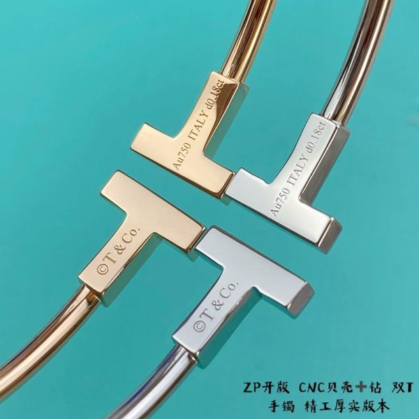 日本未入荷 ティファニー T ダイヤモンド 偽物 ワイヤーブレスレット Tig30895 - 画像 (5)