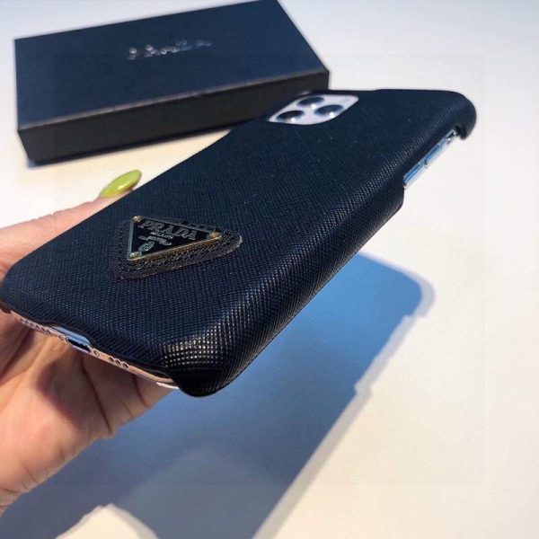プラダ ケース コピー トライアングルロ レザーiPhone12/proケース pug22462 - 画像 (2)