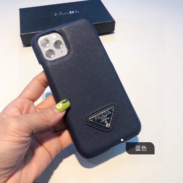 送料込 プラダ ケース 偽物 トライアングルロ レザーiPhone12/proケース pum41888 - 画像 (2)