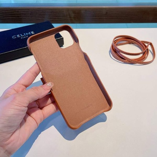 セリーヌ☆トリオンフ 偽物ストラップ付き iPhone11/12 pro ケース♪ Ces83619 - 画像 (6)