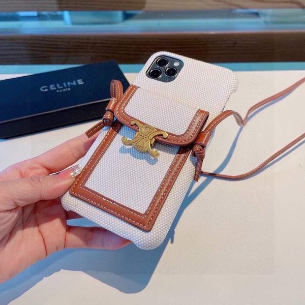 ☆超人気☆セリーヌ☆iPhone12/13 pro ケース 偽物♪ストラップ付き Cek61745 - 画像 (3)