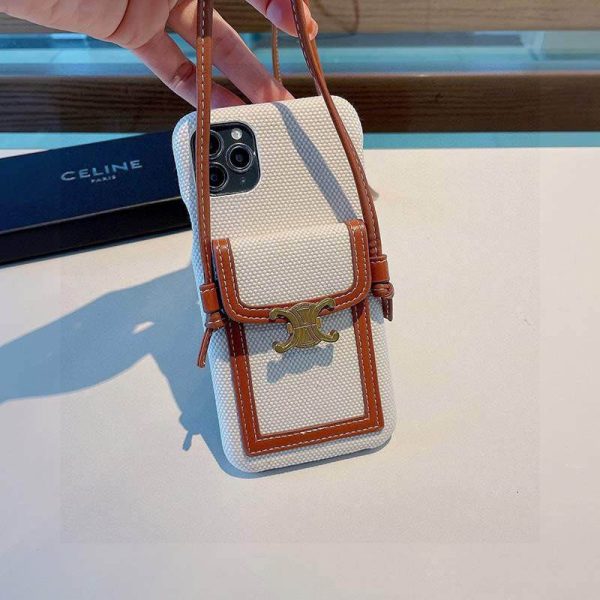☆超人気☆セリーヌ☆iPhone12/13 pro ケース 偽物♪ストラップ付き Cek61745 - 画像 (8)