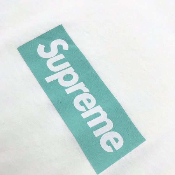 【日本未発売】シュプリーム ティファニー tシャツ 偽物 ボックス ロゴ  "ホワイト" SUP-FW21-269 - 画像 (4)