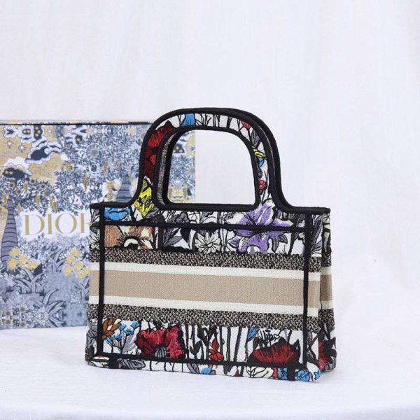 希少色ディオール コピー ブックトート ミニバッグ ミレフルールの刺繍 dec14224 - 画像 (6)