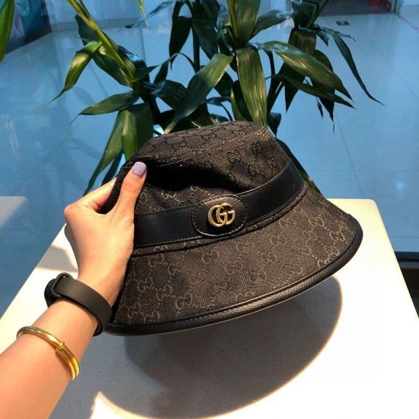 21-22AW グッチ GGキャンバス フェドラ バゲットハット偽物 可愛い guk29514 - 画像 (9)