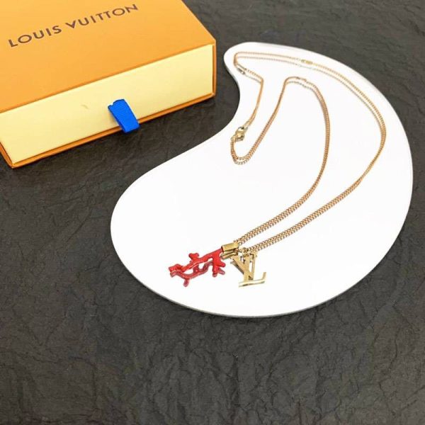 可愛いルイヴィトン ペンダントチェーンLVコーラル 偽物 ネックレス vuw95935 - 画像 (4)