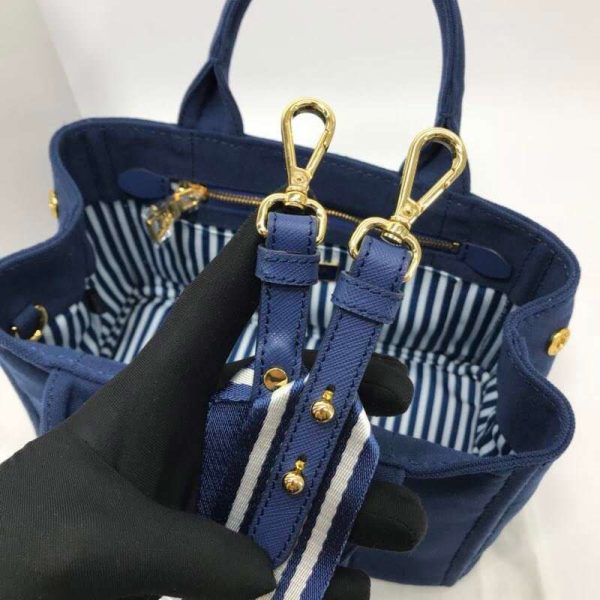 [プラダ] カナパ x レザー トートバッグ コピー / ショッピングバッグ puw75591 - 画像 (9)