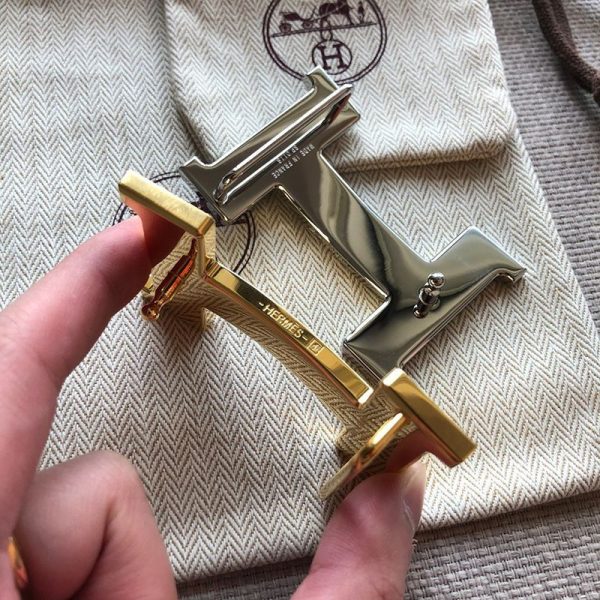 日本未入荷エルメス☆ベルトバックル Hギヨシェ リバーシブル コピー 2色 38mm erg17116 - 画像 (4)