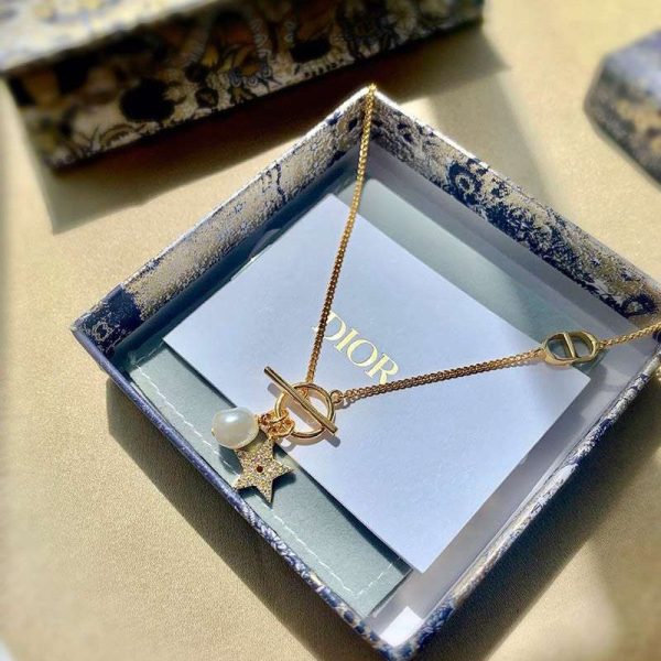人気急上昇ディオール 偽物 CD モノグラムスター パール ネックレス deh14550 - 画像 (3)