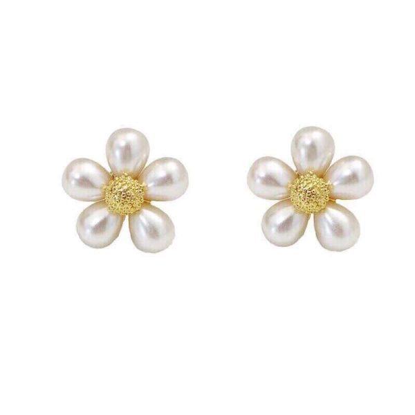 人気No1セリーヌ 花 グラスパール ピアス 偽物 Ceq68816 - 画像 (3)