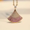 目を惹くカラー ブルガリ ビーゼロワン ネックレス 偽物 DIVAS DREAM☆ローズGold＆輝くダイヤ☆ネックレスS310 Buf46484 - 画像 (3)