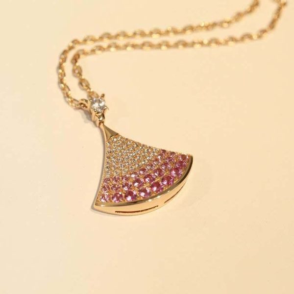 目を惹くカラー ブルガリ ビーゼロワン ネックレス 偽物 DIVAS DREAM☆ローズGold＆輝くダイヤ☆ネックレスS310 Buf46484 - 画像 (9)