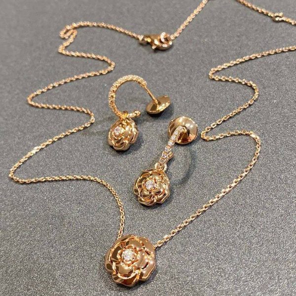 累積売上総額第１位！シャネル コピー カメリア コレクション ネックレス&ピアス sht42569 - 画像 (4)