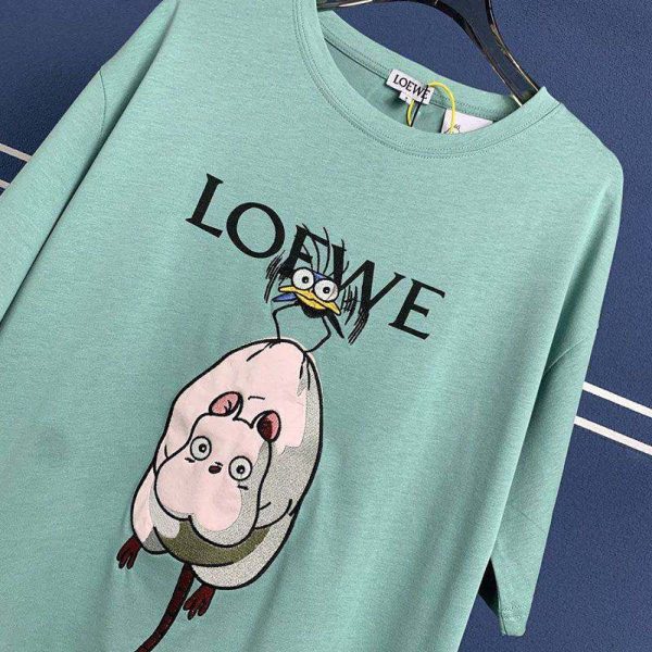 可愛い ロエベ×ジブリ ハエドリ クルーネックTシャツ 偽物 lom16507 - 画像 (2)