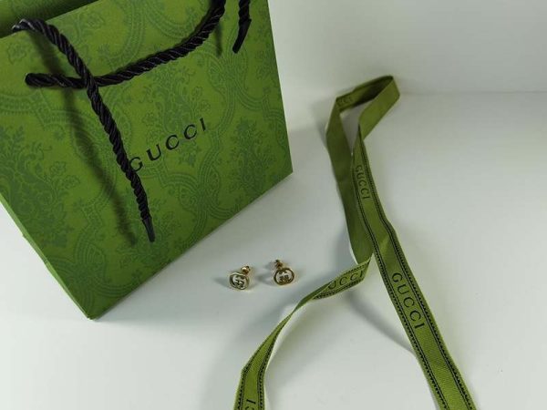 《大人気》グッチ 18k イエローゴールド Interlocking G ピアス 偽物 guq61214 - 画像 (3)