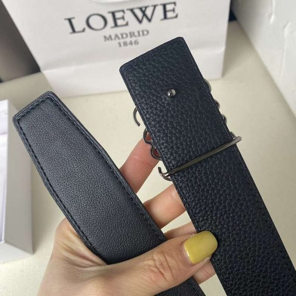 21-22AW【ロエベ スーパーコピー】カーフレザー アナグラムバックルリバーシブルベルト loa10843 - 画像 (6)
