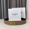 お洒落に♪【ロエベ】カーフレザー アナグラムバックルリバーシブルベルト 激安 loe99761