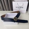 お洒落に♪【ロエベ】カーフレザー アナグラムバックルリバーシブルベルト 激安 loe99761 - 画像 (4)