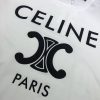 ★日本!!人気！セリーヌ パリ トリオンフ Tシャツ コピー コットン ブラック / ホワイト Cef15781 - 画像 (4)